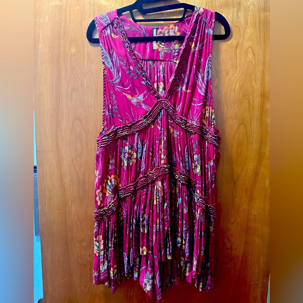 Free People Magenta Floral Top